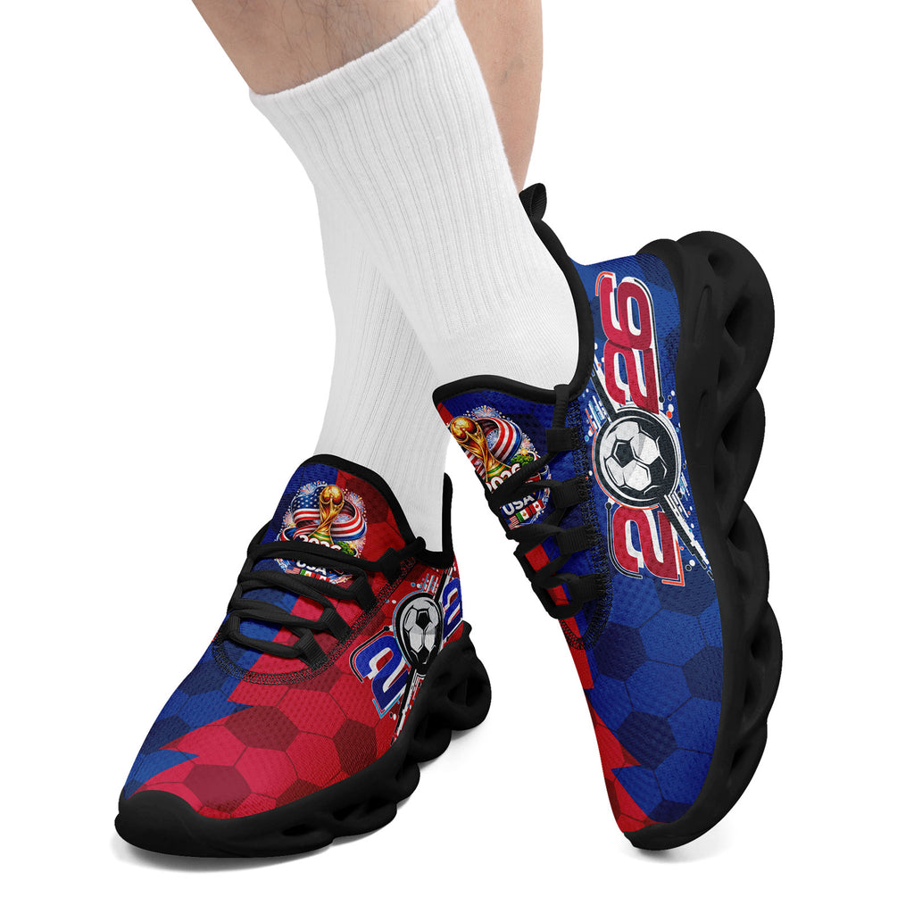 Custom United States 2026 World Cup Sneakers DIY Country Flag Running Shoes Lightweight Sport Shoes Gift for Football Fans Personalized Team Name and Logo FN003-F028035-4