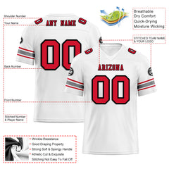 Custom White Arizona Personalized Authentic Football Jersey FBJ02-D020256-1