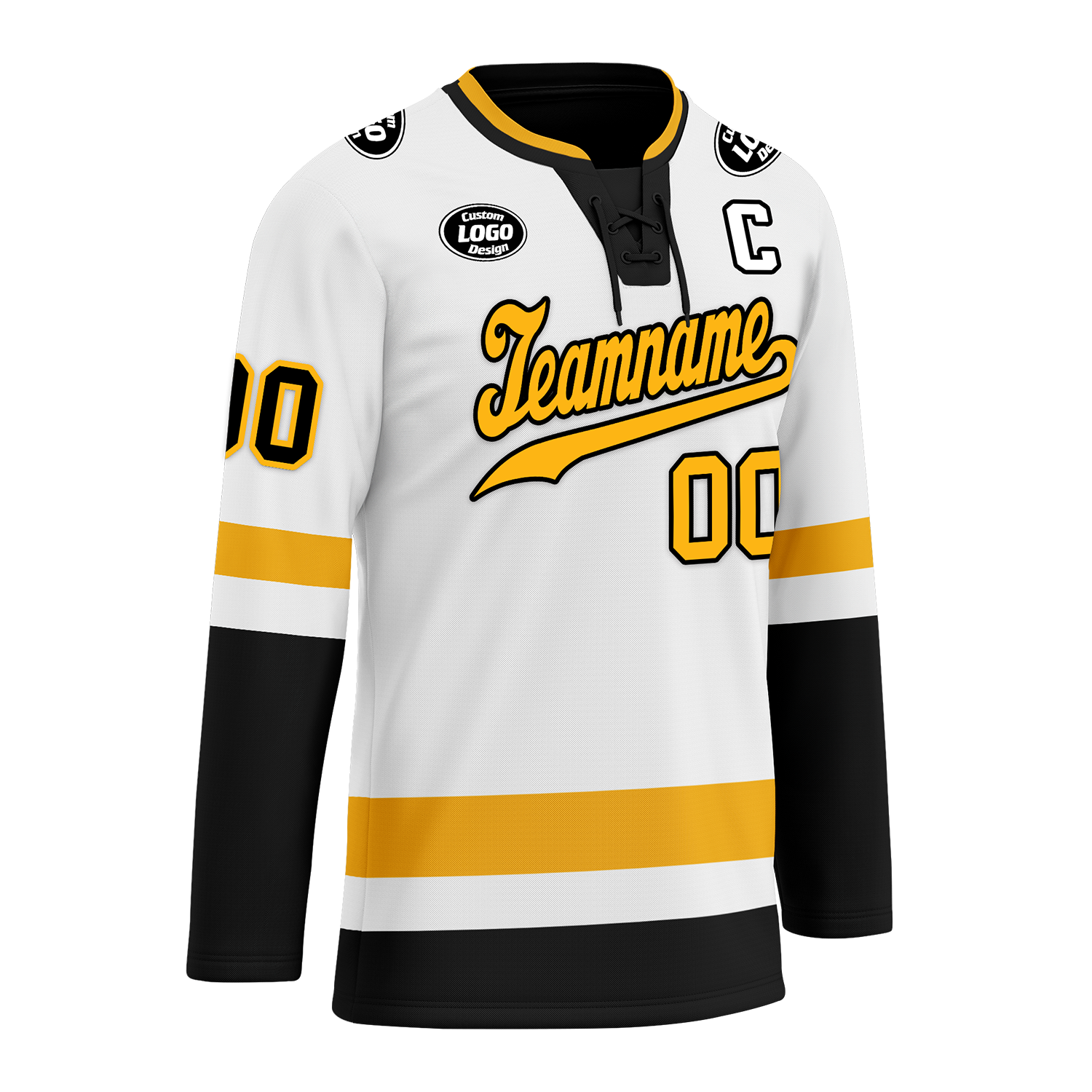 Custom White Black Personalized Hockey Jersey HCKJ01-D0a70a0