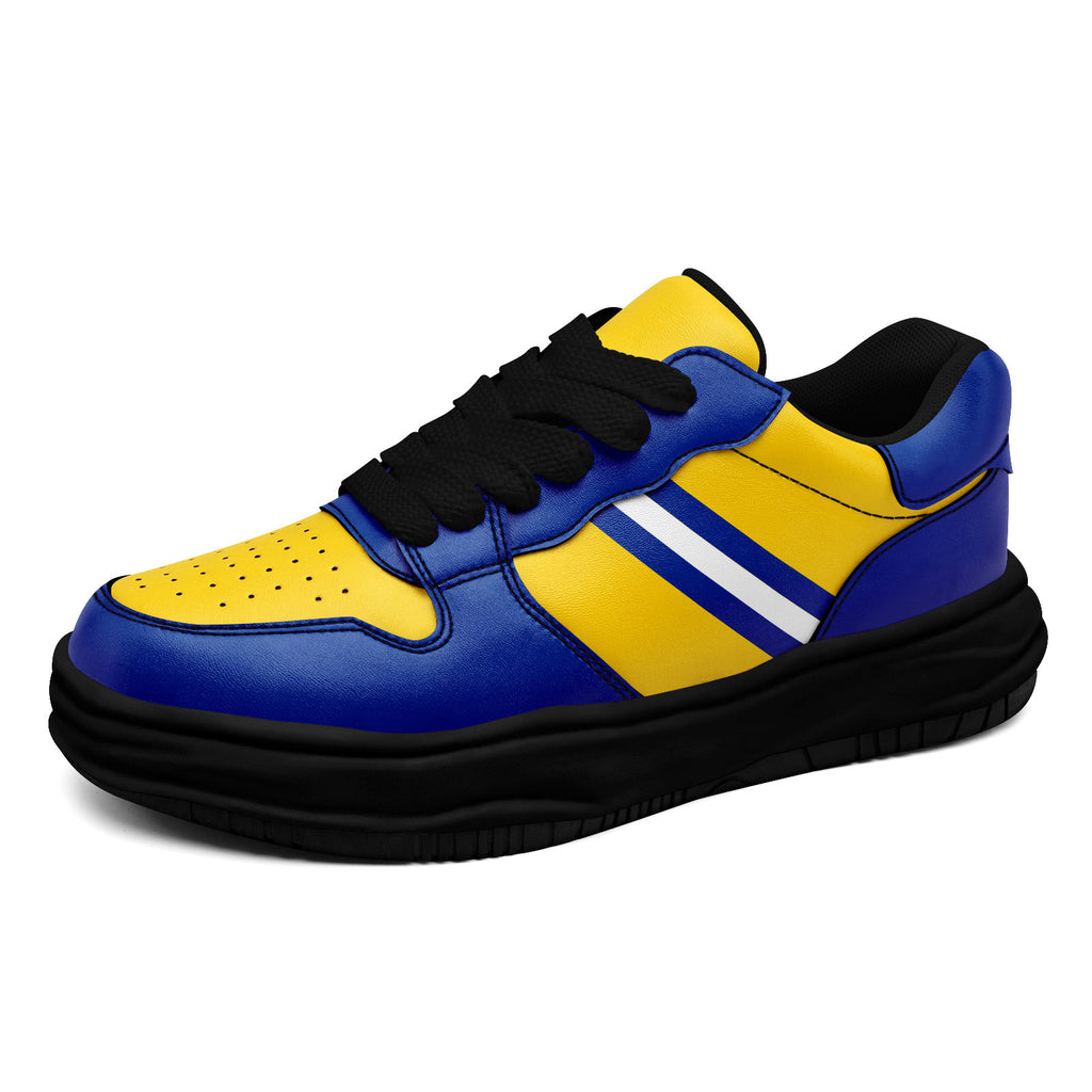 Custom Blue Yellow Los Angeles Shoes Personalized Sneaker FN032-D020389-15