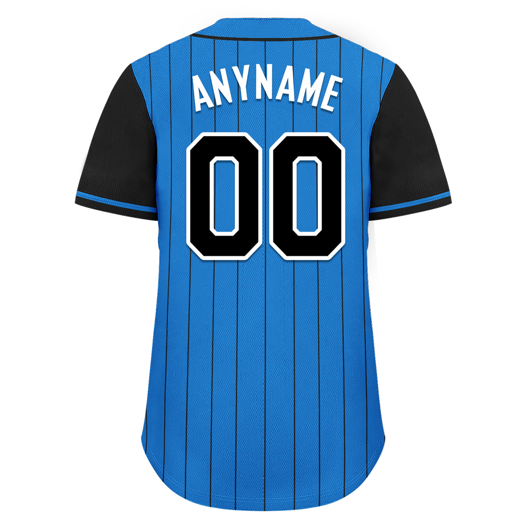 Custom Blue Black Stripe Fashion Personalized Authentic Baseball Jersey BSBJ01-D017213