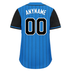 Custom Blue Black Stripe Fashion Personalized Authentic Baseball Jersey BSBJ01-D017213