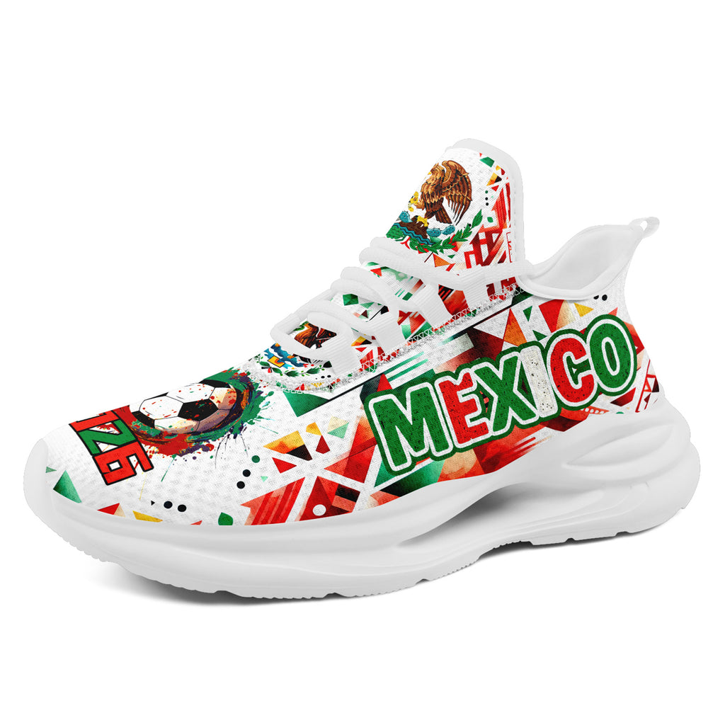 Custom 2026 World Cup Mexico Sneakers DIY Country Flag Running Shoes Lightweight Sport Shoes Gift for Football Fans Personalized Team Name and Logo FN079-F023046-5