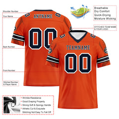 Custom Orange Chicago Personalized Authentic Football Jersey FBJ02-D025033-7