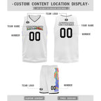 Custom White Rainbow City Edition Personalized Sports Uniform Authentic Basketball Jersey BBJ01-D06101-8
