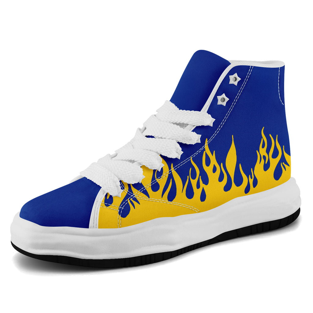 Custom Blue Yellow Los Angeles Football Jersey and Firesoul Sports Shoes Combo Offer Personalized Combo ZH-D020273-15