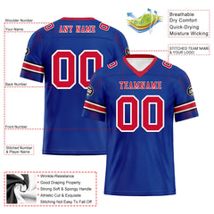 Custom Blue Buffalo Football Jersey and Sports Shoes Combo Offer Personalized Combo ZH-D025008-5