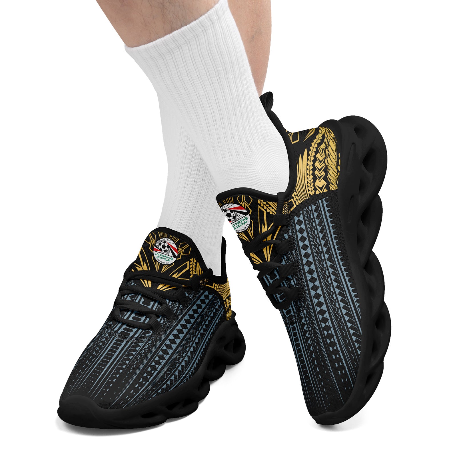 Custom Egypt 2026 World Cup Sneakers DIY Country Flag Running Shoes Lightweight Sport Shoes Gift for Football Fans Personalized Team Name and Logo FN003-F020041-3
