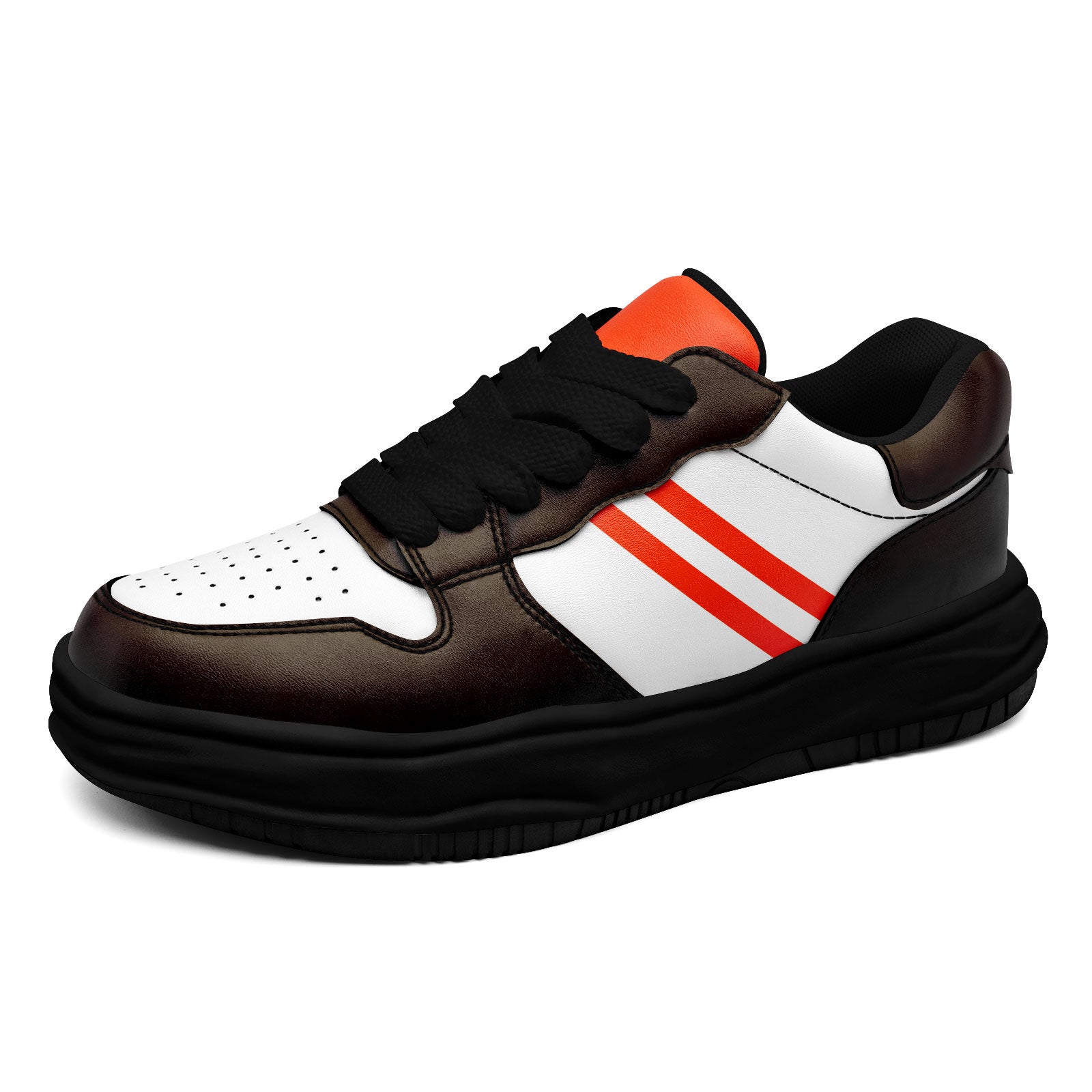 Custom Brown Orange Cleveland Shoes Personalized Sneaker FN032-D020389-8