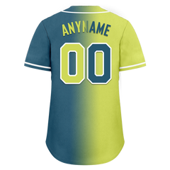 Custom Yellow Green Gradient Fashion Personalized Authentic Baseball Jersey BSBJ01-D0a709d