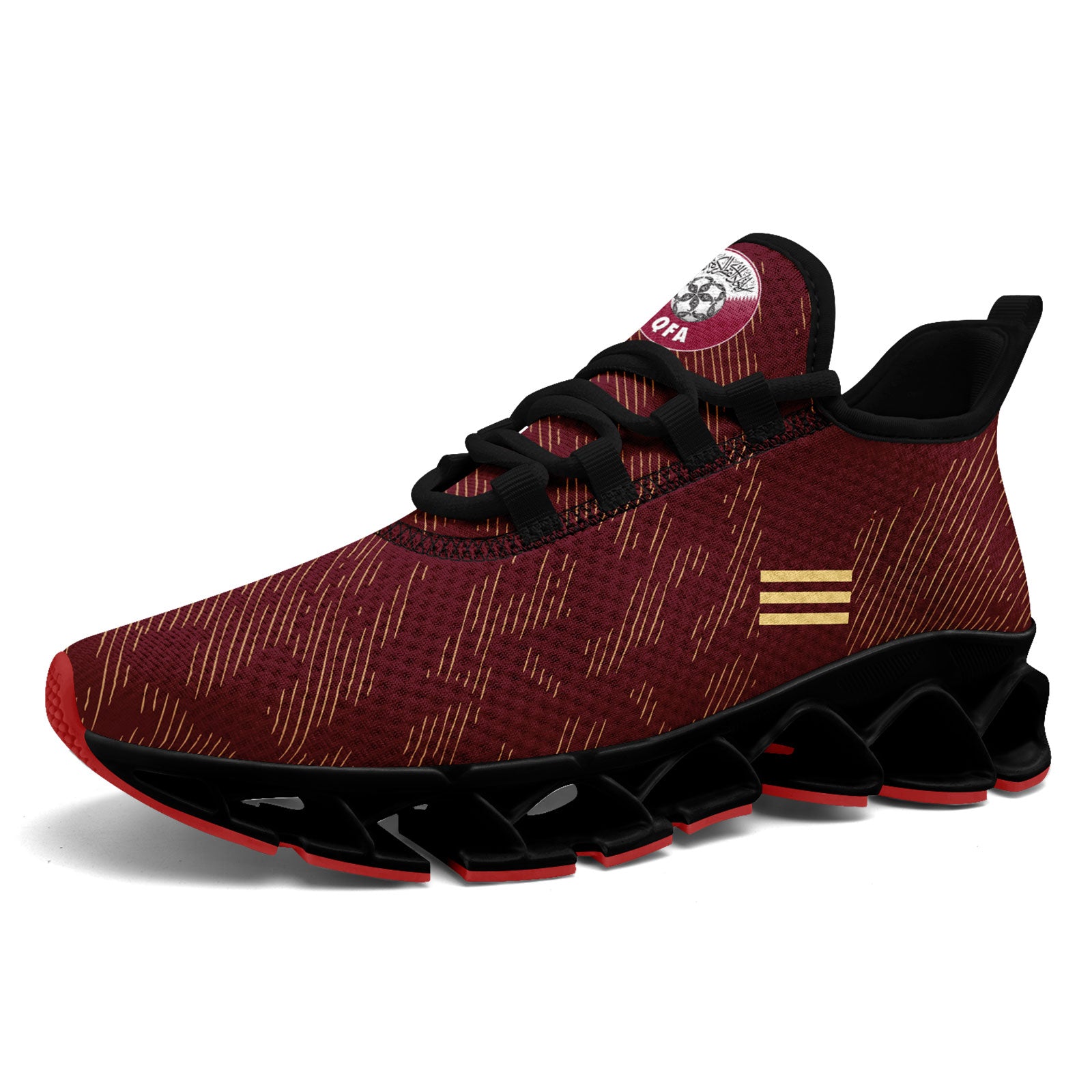 Custom Qatar 2026 World Cup Sneakers DIY Country Flag Running Shoes Lightweight Sport Shoes Gift for Football Fans Personalized Team Name and Logo FN003XD-F020030-5