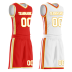Custom Red White Classic Style Reversible Basketball Uniform Personalized Ordinary BBJR-D017027