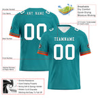 Custom Green Orange Miami Football Jersey and Firesoul Sports Shoes Combo Offer Personalized Combo ZH-D020273-24