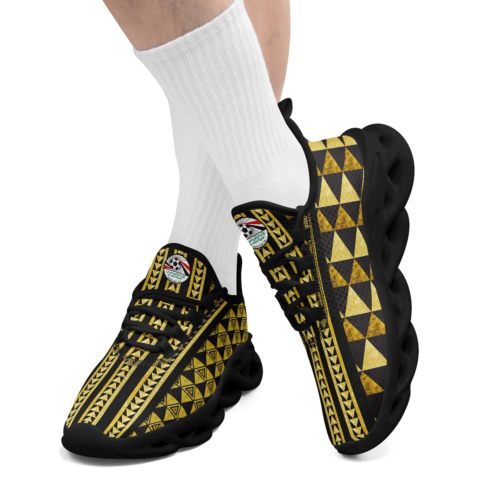 Custom Egypt 2026 World Cup Sneakers DIY Country Flag Running Shoes Lightweight Sport Shoes Gift for Football Fans Personalized Team Name and Logo FN003-F020041-4