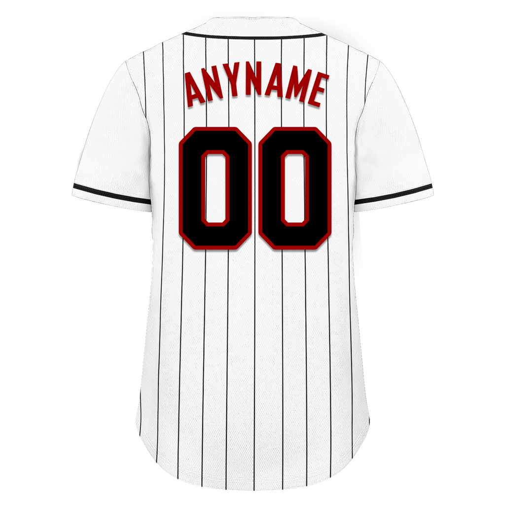 Custom White Stripe Fashion Personalized Authentic Baseball Jersey BSBJ01-D017224