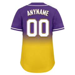 Custom Purple Yellow Fade Fashion Personalized Authentic Baseball Jersey BSBJ01-D0a70cb