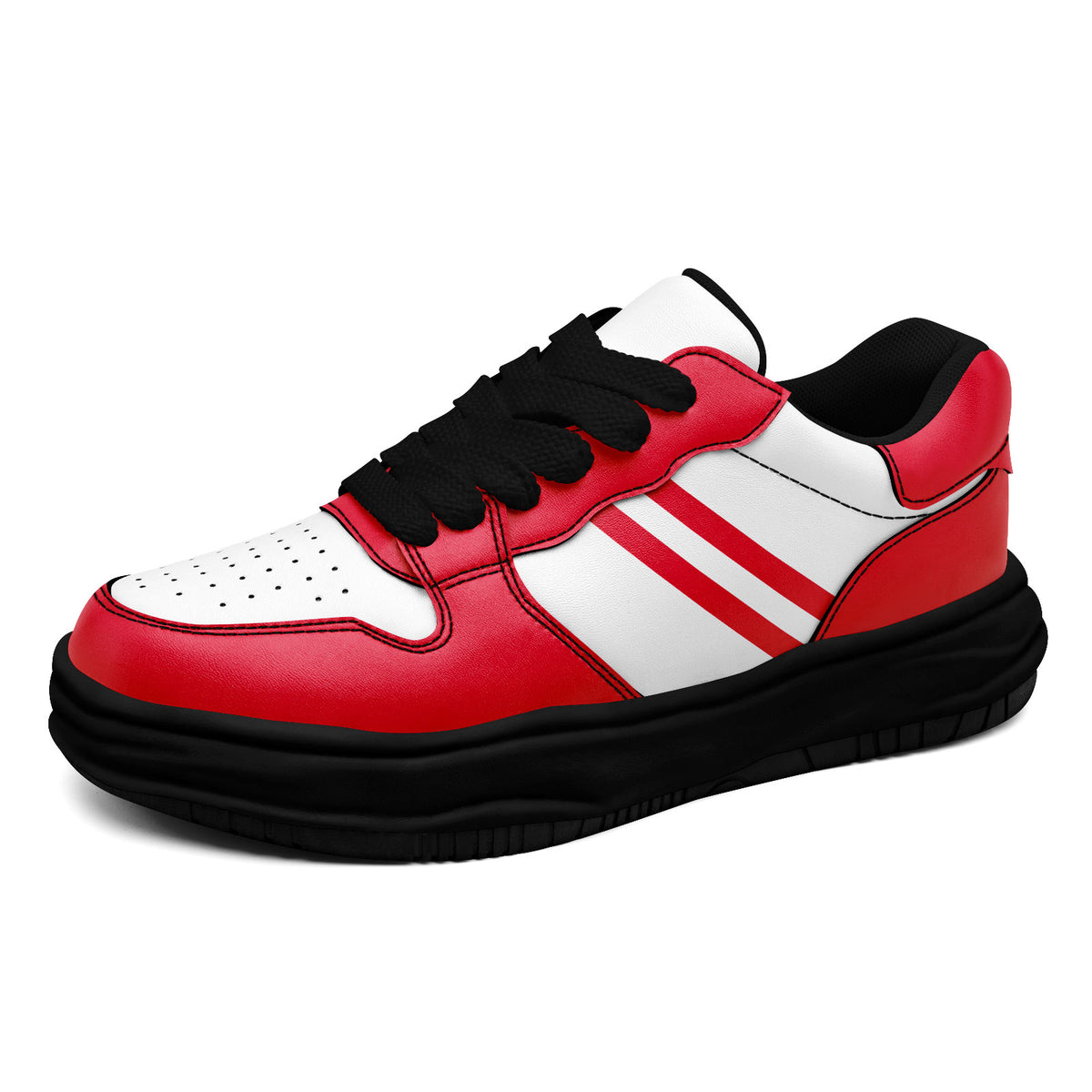 Custom Red White Kansas City Shoes Personalized Sneaker FN032-D020389-18