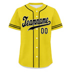 Custom Yellow Classic Style Black Personalized Authentic Baseball Jersey UN002-bd0b00d8-b7