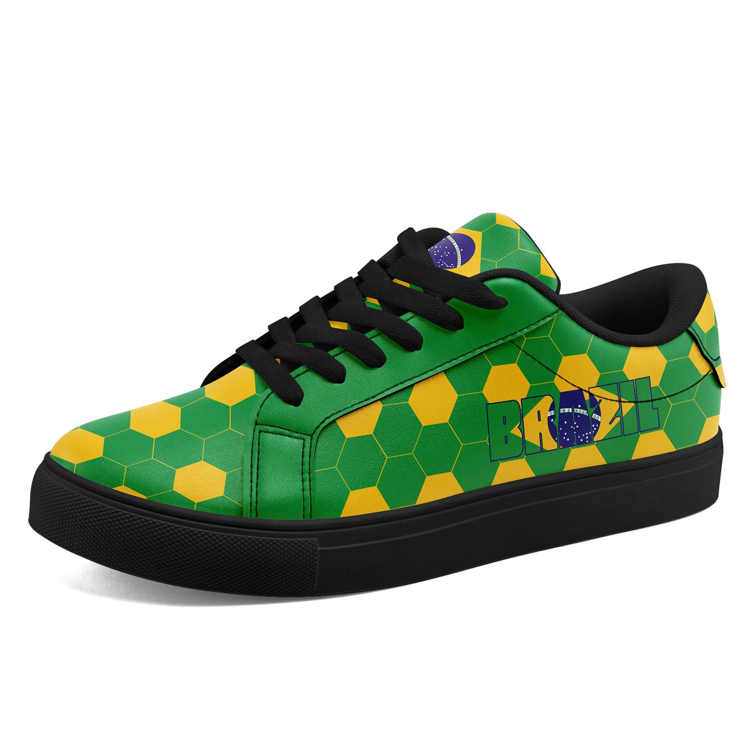 Custom 2026 World Cup Brazil Sneakers DIY Country Flag Running Shoes Lightweight Sport Shoes Gift for Football Fans Personalized Team Name and Logo FN023-F027052-5