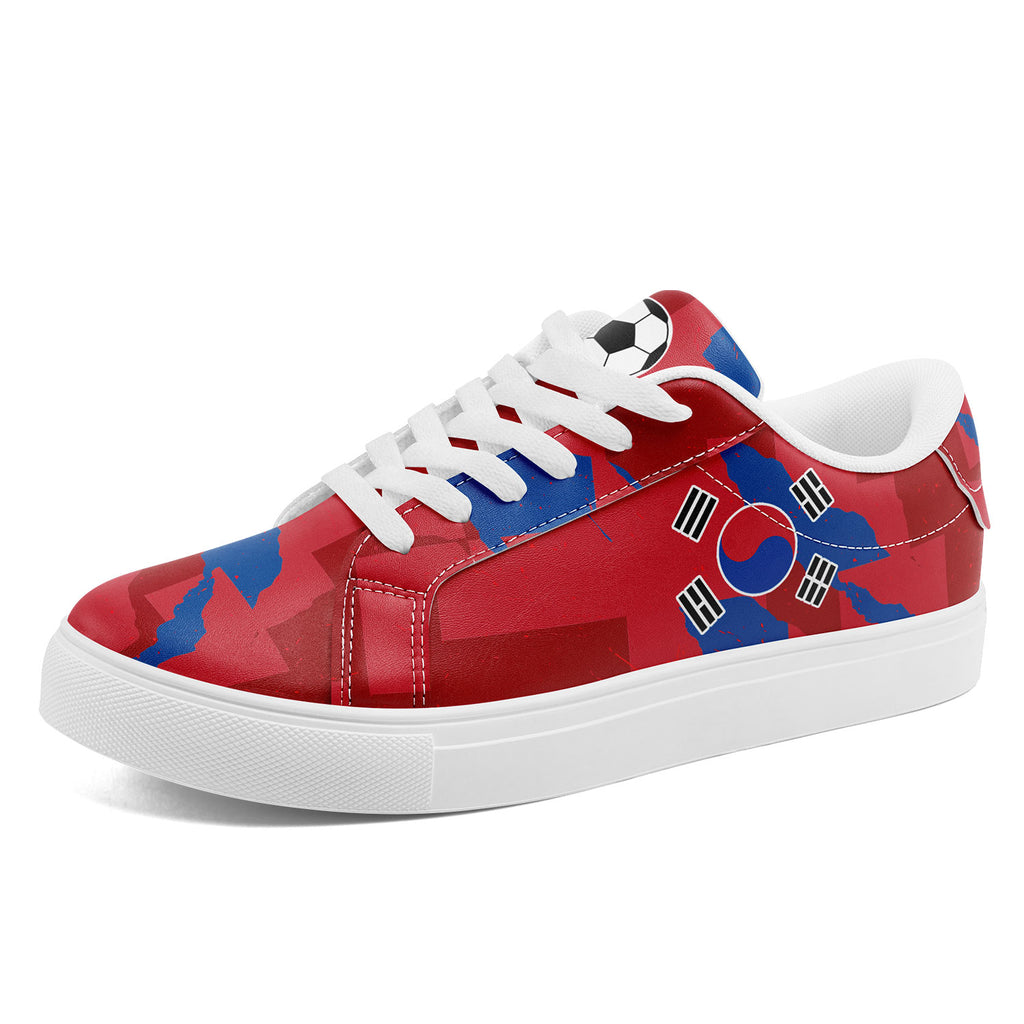 Custom South Korea 2026 World Cup Sneakers DIY Country Flag Running Shoes Lightweight Sport Shoes Gift for Football Fans Personalized Team Name and Logo FN023-F009080-1