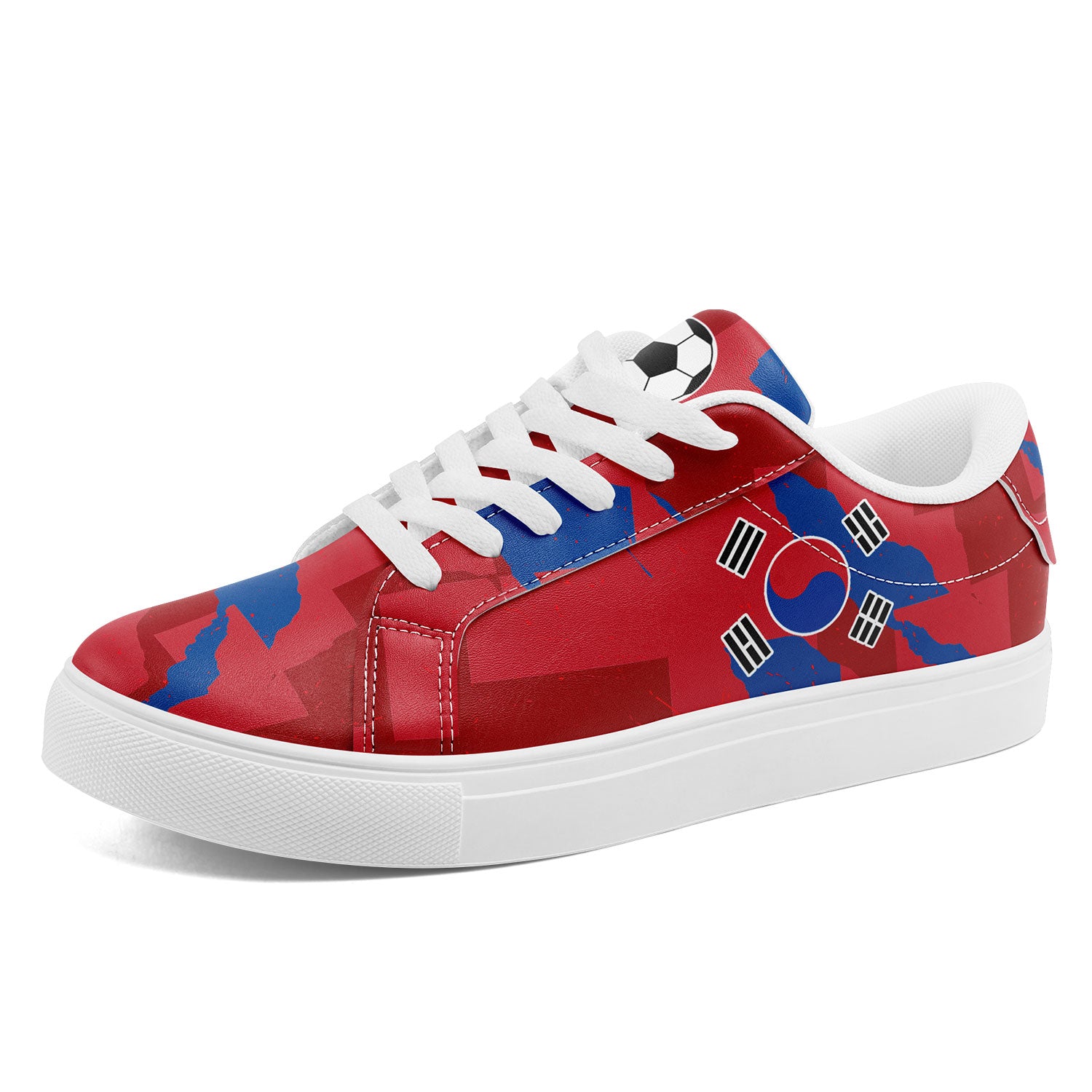Custom South Korea 2026 World Cup Sneakers DIY Country Flag Running Shoes Lightweight Sport Shoes Gift for Football Fans Personalized Team Name and Logo FN023-F009080-1
