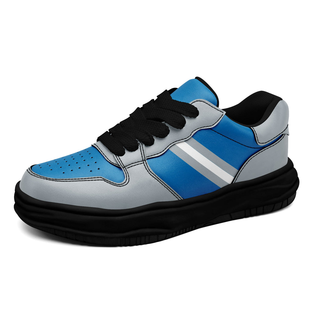 Custom Blue Gray Detroit Shoes Personalized Sneaker FN032-D020389-11
