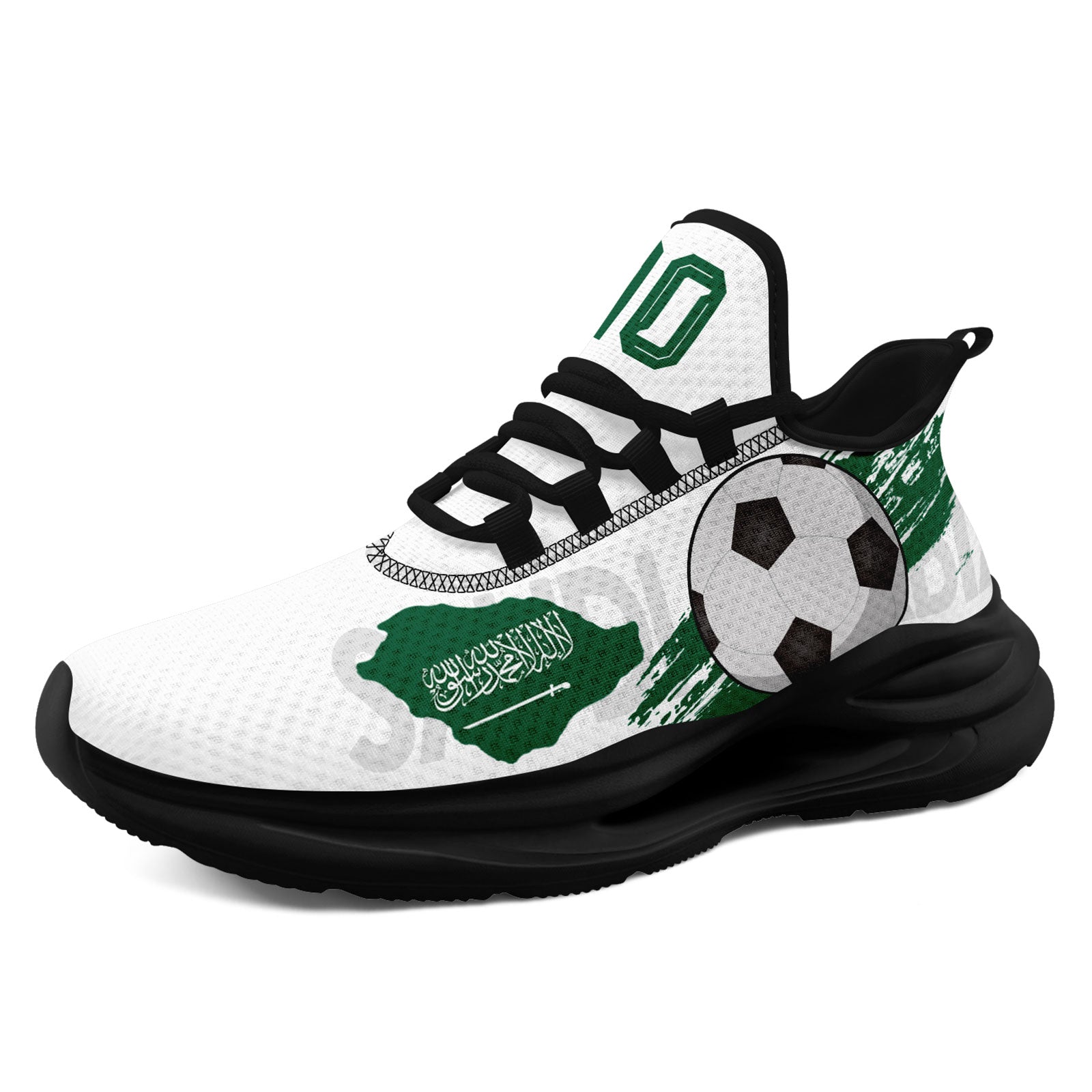 Custom Saudi Arabia 2026 World Cup Sneakers DIY Country Flag Running Shoes Lightweight Sport Shoes Gift for Football Fans Personalized Team Name and Logo FN079-F009093-5