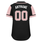 Custom Black Pink Raglan Sleeves Personalized Authentic Baseball Jersey BSBJ01-D017197