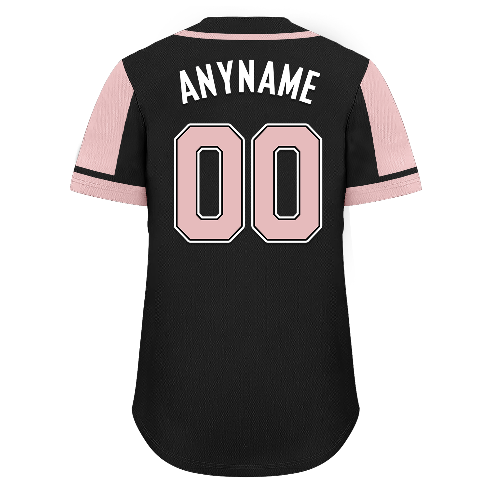 Custom Black Pink Raglan Sleeves Personalized Authentic Baseball Jersey BSBJ01-D017197