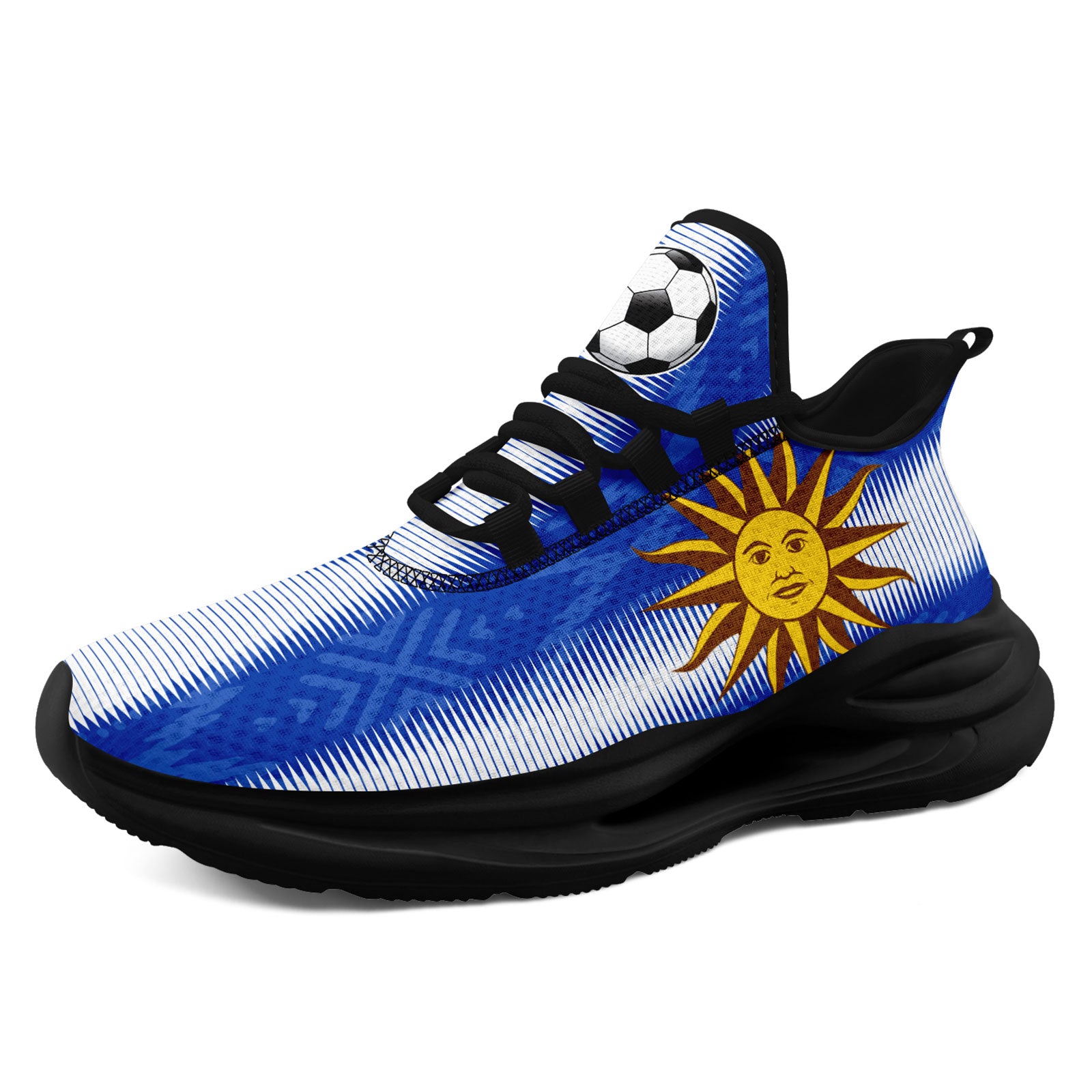Custom Uruguay 2026 World Cup Sneakers DIY Country Flag Running Shoes Lightweight Sport Shoes Gift for Football Fans Personalized Team Name and Logo FN079-F009082-1