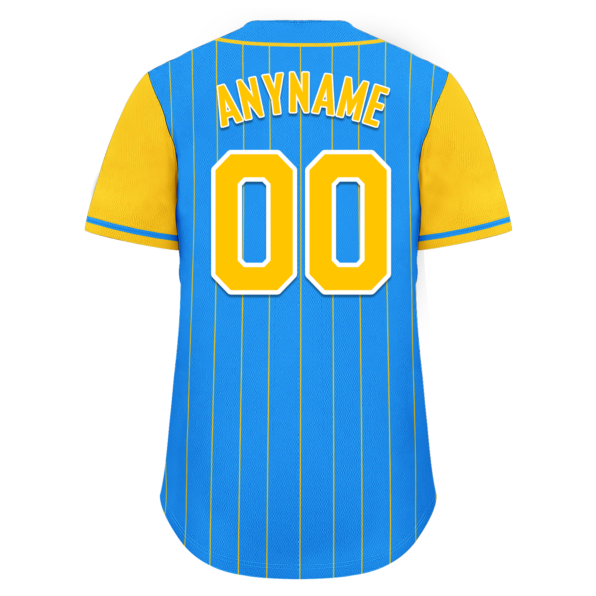 Custom Blue Yellow Stripe Fashion Personalized Authentic Baseball Jersey BSBJ01-D017212