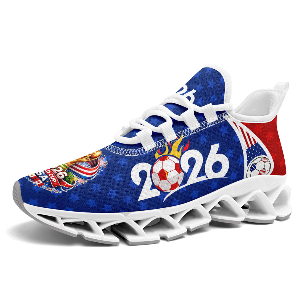 Custom United States 2026 World Cup Sneakers DIY Country Flag Running Shoes Lightweight Sport Shoes Gift for Football Fans Personalized Team Name and Logo FN003XD-F028038-5