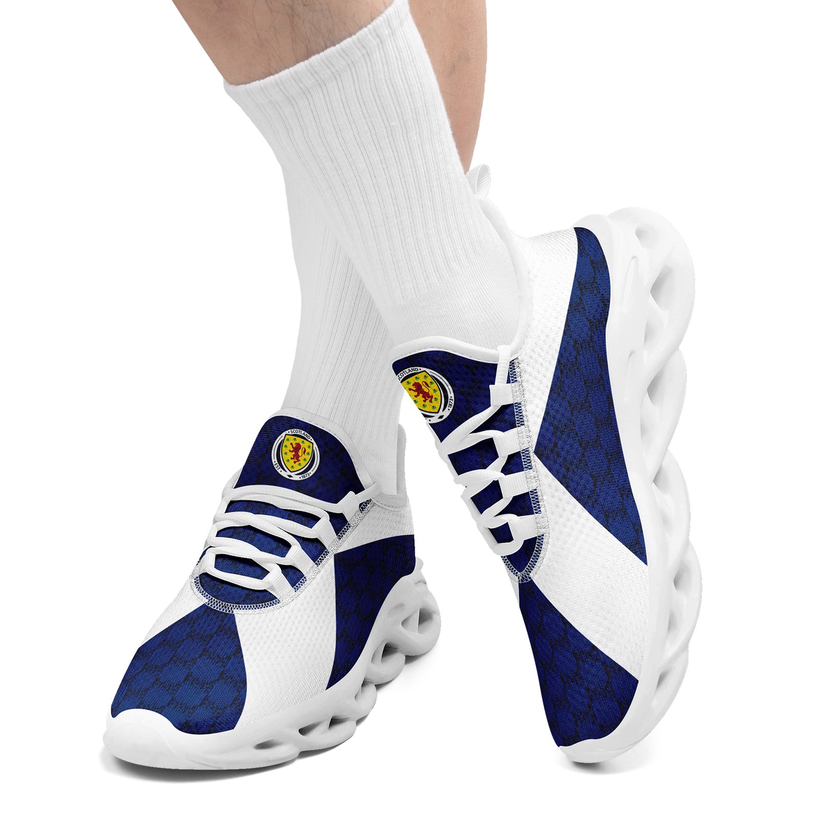 Custom Scotland 2026 World Cup Sneakers DIY Country Flag Running Shoes Lightweight Sport Shoes Gift for Football Fans Personalized Team Name and Logo FN003-F020027-1
