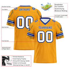 Custom Yellow Los Angeles Personalized Authentic Football Jersey FBJ02-D025033-14