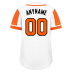 Custom White Orange Raglan Sleeves Personalized Authentic Baseball Jersey BSBJ01-D017166