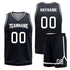 Custom White Dark Blue Black Orlando City Edition Personalized Reversible Basketball Set Sports Basketball Jersey BBJ01R-D0610-22