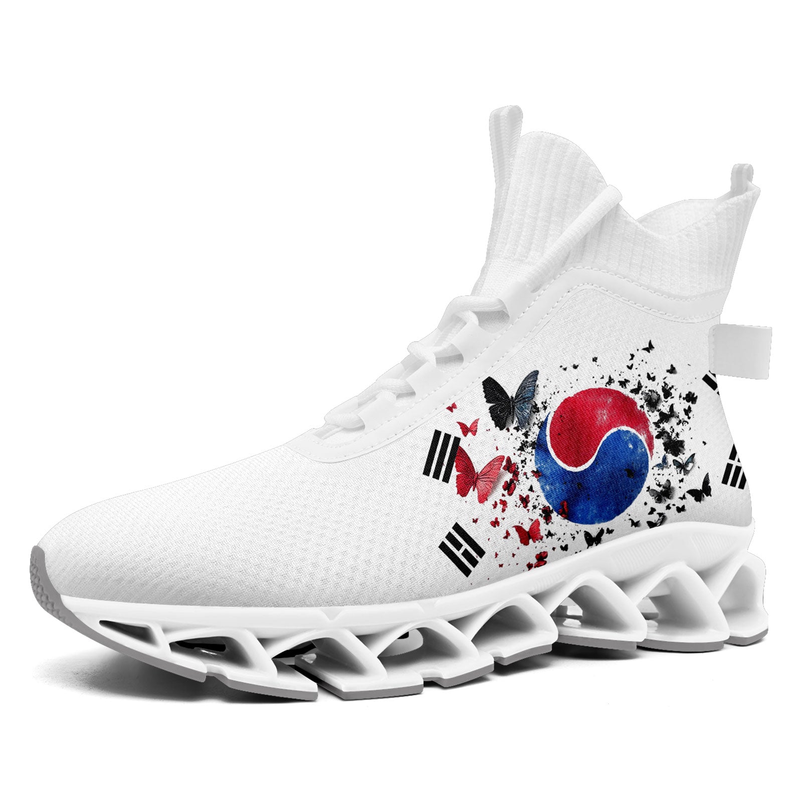 Custom South Korea 2026 World Cup Sneakers DIY Country Flag Running Shoes Lightweight Sport Shoes Gift for Football Fans Personalized Team Name and Logo FN029XD-F009084-4