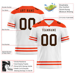Custom Cleveland Personalized Authentic Football Jersey FBJ02-E0607-8