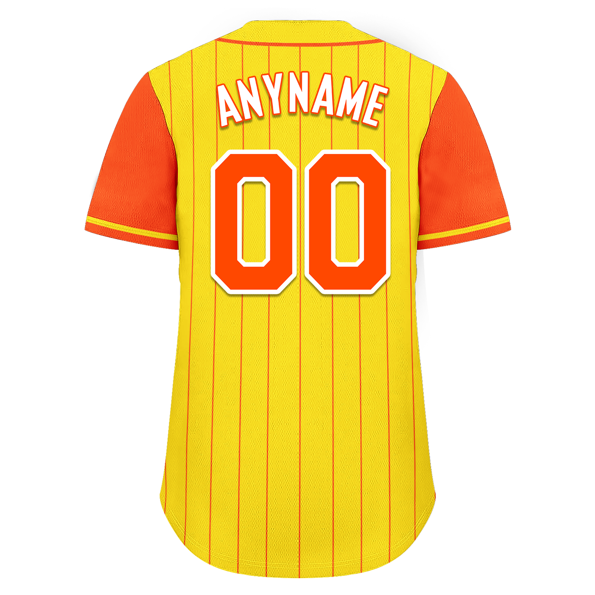 Custom Gold Orange Stripe Fashion Personalized Authentic Baseball Jersey BSBJ01-D017251