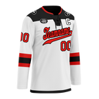 Custom White Black Personalized Hockey Jersey HCKJ01-D0a700c