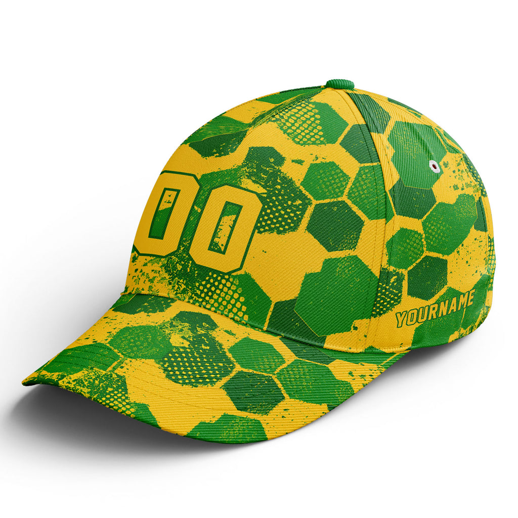 Personalized 2026 Brazil Soccer Fan Hat - Add Your Name & Design Custom 2026 Football Tournament Hat YW061-F027087-3