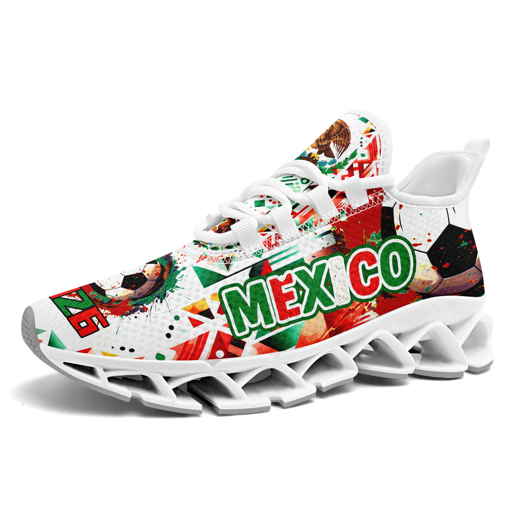 Custom 2026 World Cup Mexico Sneakers DIY Country Flag Running Shoes Lightweight Sport Shoes Gift for Football Fans Personalized Team Name and Logo FN003XD-F023050-5