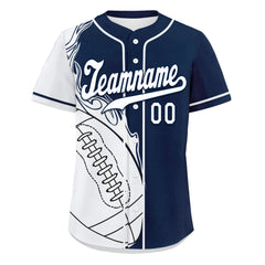 Custom Blue White Classic Style Personalized Authentic Baseball Jersey UN002-D0b0a00-9