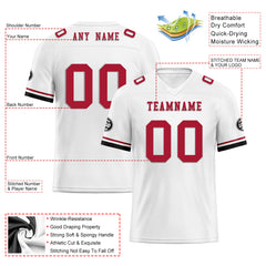 Custom White Atlanta Personalized Authentic Football Jersey FBJ02-D020263-3