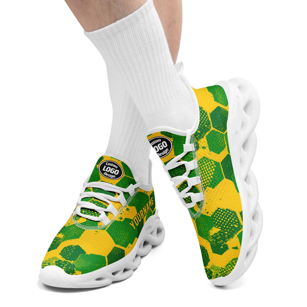 Custom 2026 World Cup Brazil Sneakers DIY Country Flag Running Shoes Lightweight Sport Shoes Gift for Football Fans Personalized Team Name and Logo FN003-F027085-4