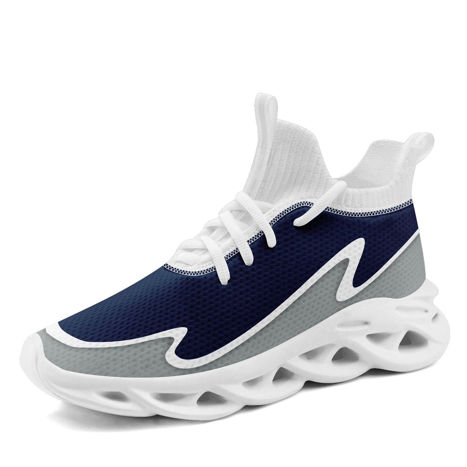 Custom Blue Gray Maxsoul Shoes Personalized Sneaker FN030A-E020011-19