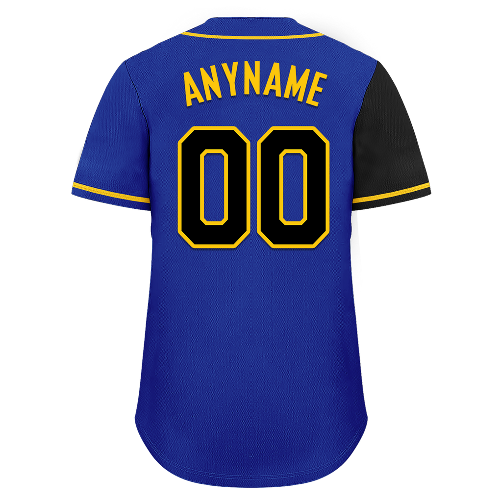 Custom Black Blue Skull Fashion Personalized Authentic Baseball Jersey BSBJ01-D017147