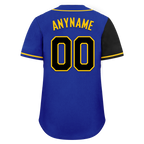 Custom Black Blue Skull Fashion Personalized Authentic Baseball Jersey BSBJ01-D017147