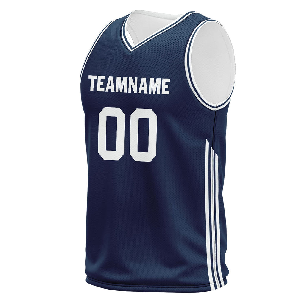 Custom Blue Classic Style Sports Uniform Basketball Jersey BBJ01-D020105-9