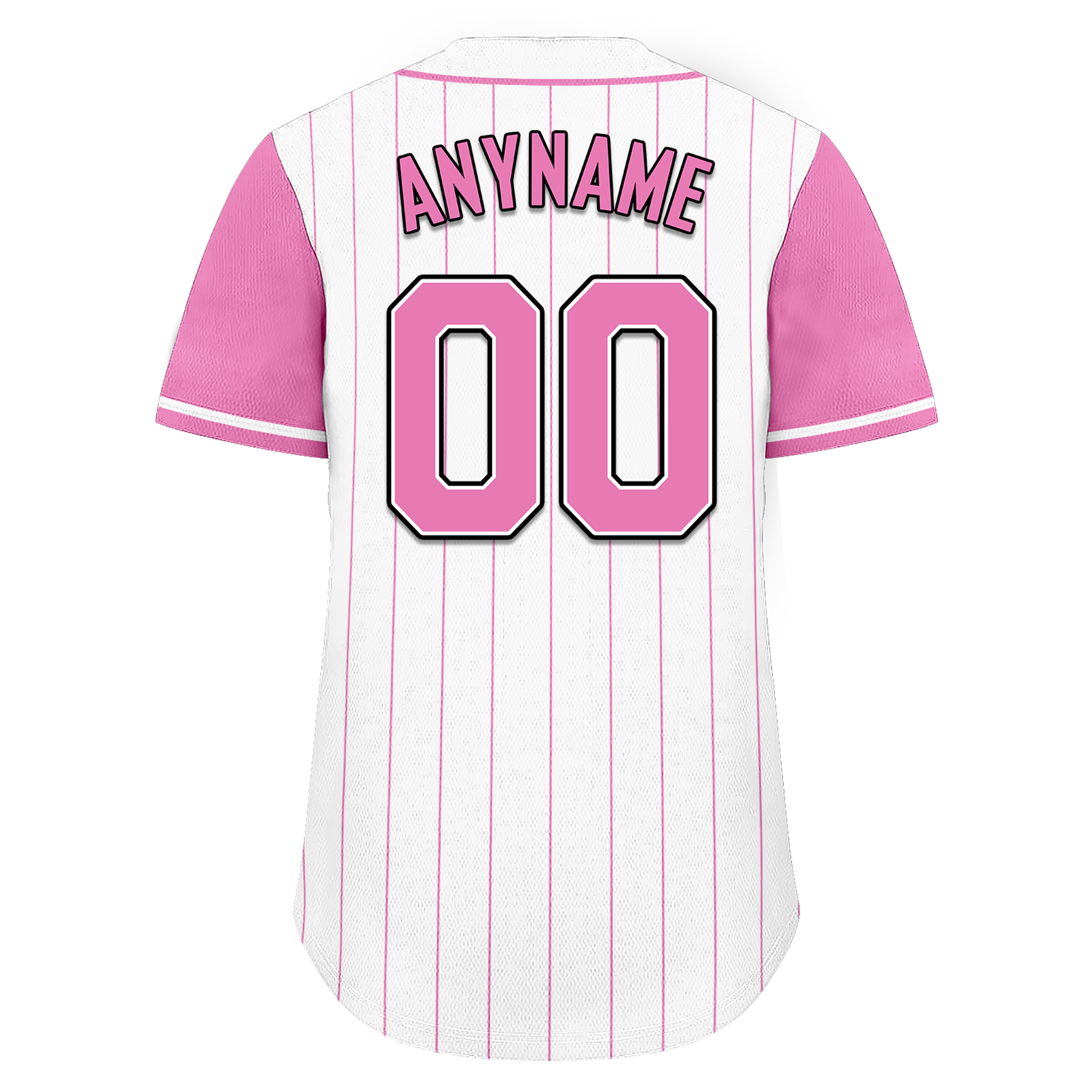 Custom White Pink Stripe Fashion Personalized Authentic Baseball Jersey BSBJ01-D017225
